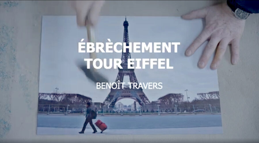 Vidéo Ébrèchement Tour Eiffel, Mehrdad Oskouei, 2023